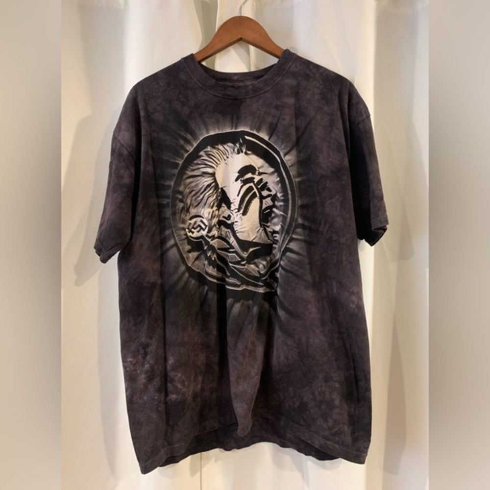 The Mountain Mens T Shirt Size XL Black Tie Dye Native American Chief Vintage‎